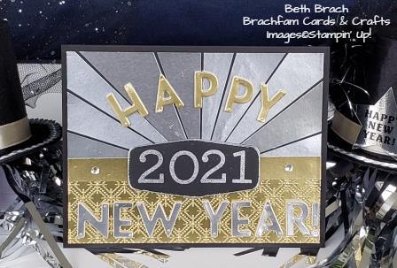 New Years Silver starburst 2021 card