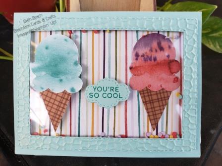 Ice Cream Cones in a shaker card