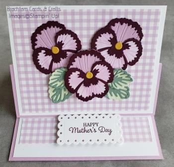 Pansy Easel Card in Fresh Freesia for Mother's Day