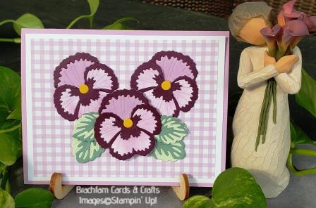 Pansy Easel Card in Fresh Freesia for Mother's Day